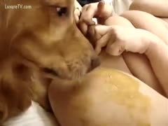 Snatching a dog's tongue